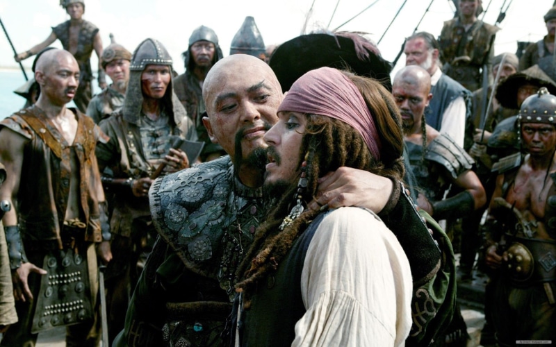 Jack Sparrow, Pirates Of The Caribbean, Captain Sao Feng, Pirates Of The Caribbean: At Worlds End, 1080P, Chow Yun-Fat, Johnny Depp
