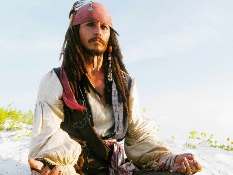 sparrow, pirates, caribbean, johnny, 720P, movies, captain, jack, depp