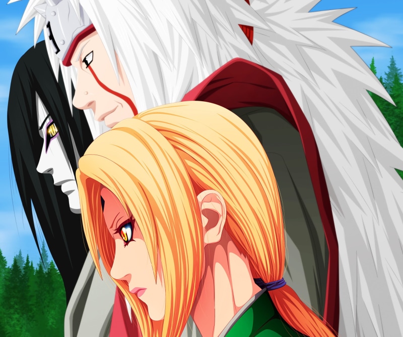 Jiraiya (Naruto), Tsunade (Naruto), Orochimaru (Naruto), Naruto, Anime, 1080P