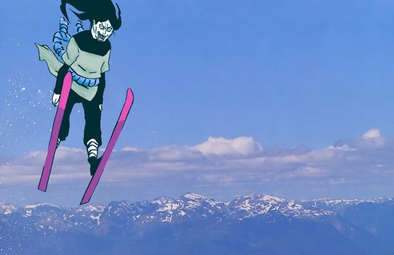 cold temperature, winter, snowcapped mountain, blue, winter sport, sky, mountain, beauty in nature, sport, Anime, 720P, mountain peak, day, vacations