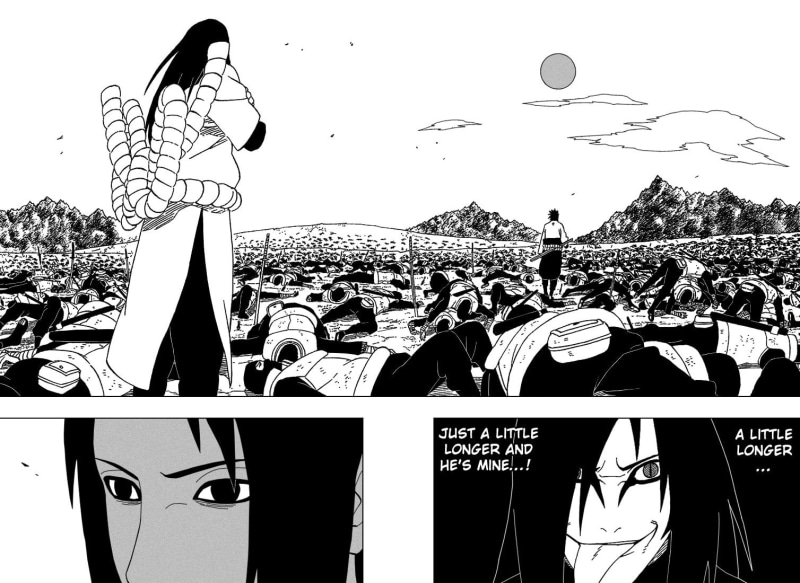 uchiha, manga, orochimaru, shippuden, otogakure, 720P, naruto, monochrome, sasuke