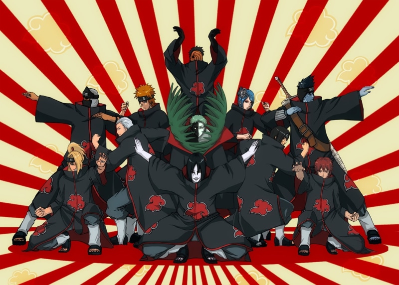 Naruto: Shippuden, art, naruto, 720P, uchiha, sasori, hida, deidara, akatsuki, itachi, hoshigaki, zetsu, kisame, orochimaru, shippuden, hd, anime, konan