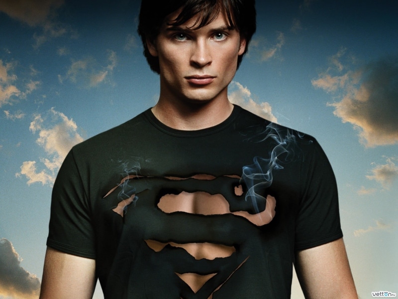 portrait, standing, blue, s, Superman, digital composite, people, Smallville, young Adult, masculinity, gray, real people, waist up, looking at camera
