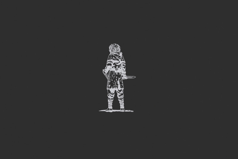 2K, Vinland Saga, viking, simple background, anime