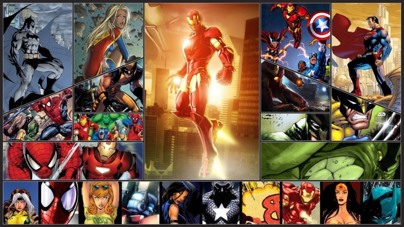 1080P, wolverine spider man captain america thor iron man marvel comics superman supergirl batman wonder woman rogue character hulk