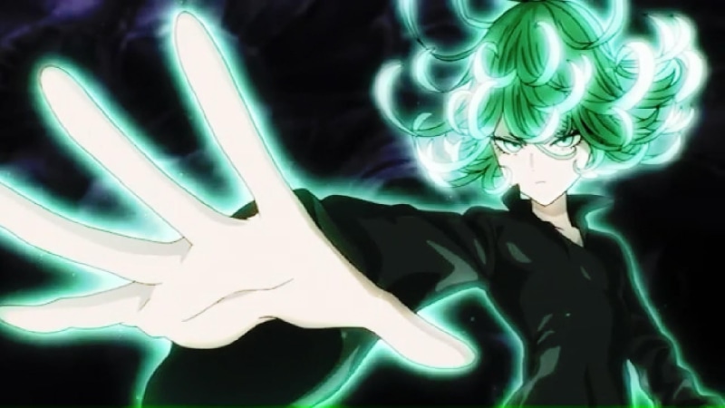 green color, black background, human body part, 1080P, glowing, close-up, one punch man, night, abstract, tatsumaki, people, psychic, power, lighting equipment