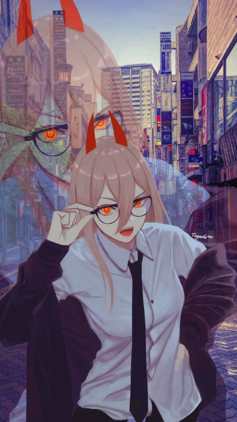 manga, Chainsaw Man, anime girls, Power (Chainsaw Man), anime boys, 2K, Power(Character), anime girl with wings