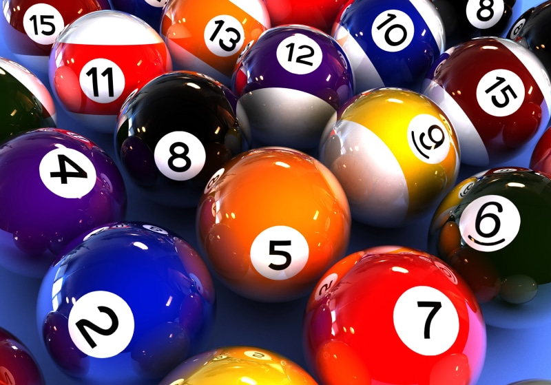 arrangement, pool ball, indoors, number, sport, ball, high angle view, pool - cue sport, balls, no people, table, multi colored, sphere, large group of objects