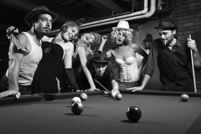 togetherness, lifestyles, Photo, dress, leisure Activity, indoors, entertainment, playing, Billiards, people, young Adult, shirts, caucasian Ethnicity