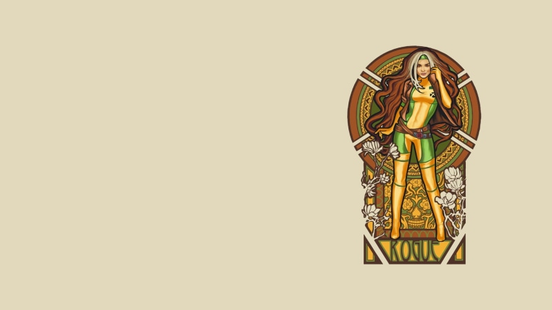 X-Men, xmen, art, x, Rogue, artwork, glasses, 1080P, people, hd, stained, glass