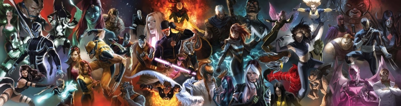 Rogue (Marvel Comics), Phoenix (Marvel Comics), Iceman (Marvel Comics), Mister Sinister, Gambit, Professor X, 8K, Nightcrawler (Marvel Comics), Wolverine
