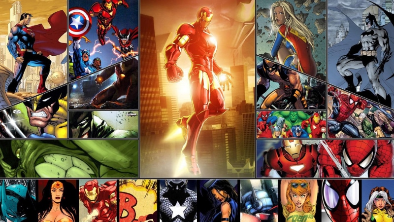 captain america, wonder woman, wolverine, poster, 1080P, superman, iron man, comics, superheroes, batman, marvel, 1920x1080