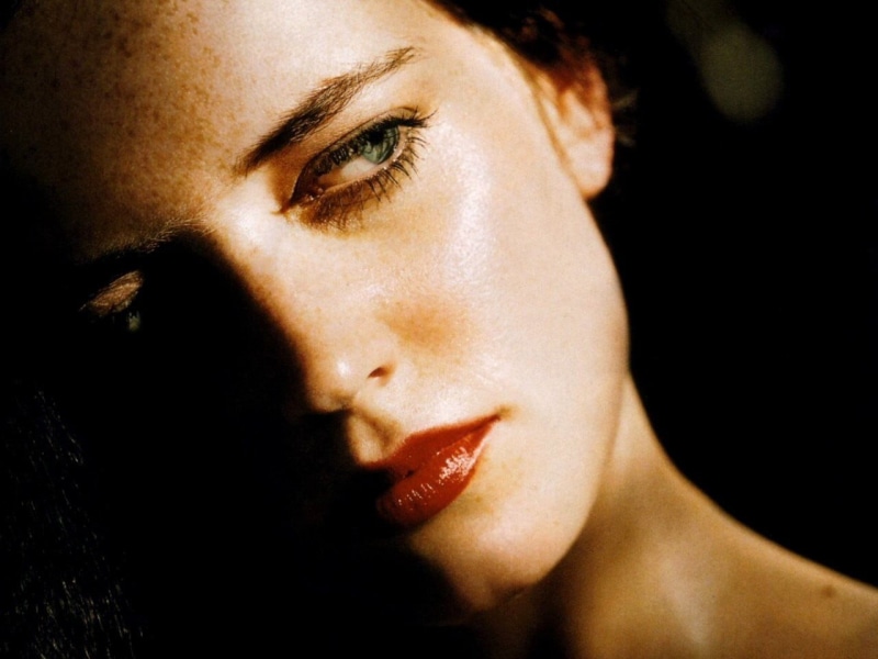 looking, human face, portrait, Eva Green, dark, studio shot, make-up, contemplation, human lips, headshot, beautiful woman, looking away, face, eye, beauty