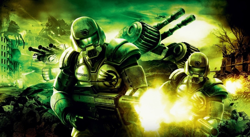statue, sculpture, government, green color, art and craft, cloud - sky, illuminated, military, sky, video games, low angle view, armed forces, 1080P, Command and Conquer