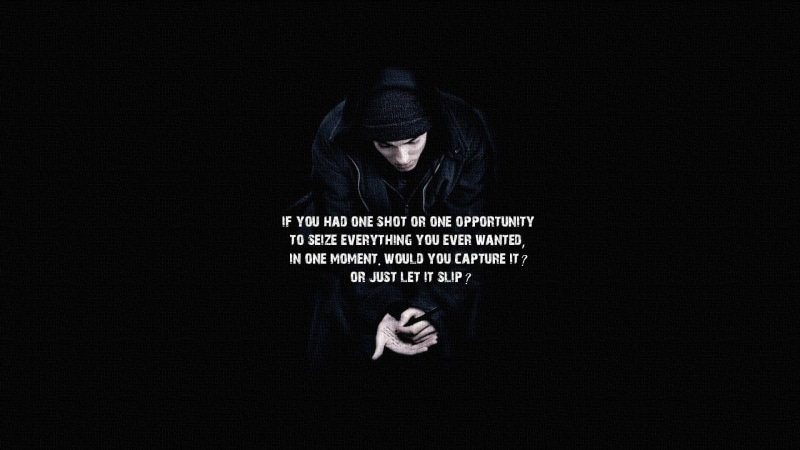 Lyrics, Eminem, motivational, 1080P, Rap, men, Lose yourselft, Hip Hop, music, Typography, One shot
