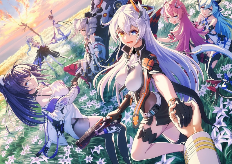Rozaliya Olenyeva, anime girls, Seele Vollerei, Guns GirlZ, Raiden Mei, Gotointhepark, Bronya Zaychik, Theresa Apocalypse, Honkai Impact, Kiana Kaslana