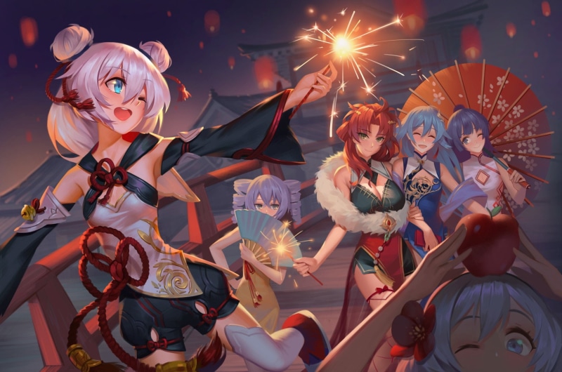 Kiana Kaslana, Murata Himeko, Benghuai Xueyuan, 1080P, Anime, Bronya Zaychik, Raiden Mei