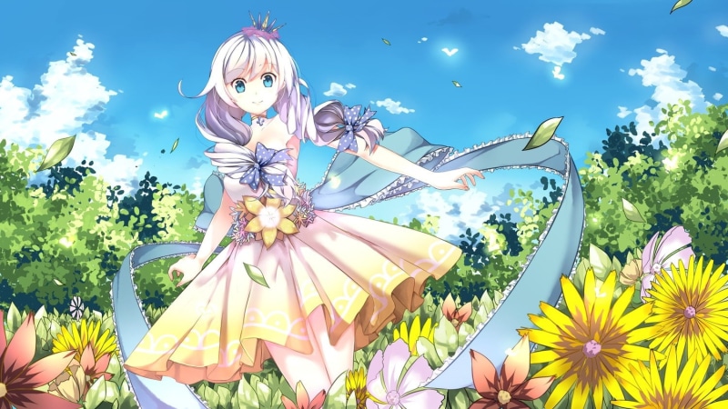 Kiana Kaslana, anime, Guns GirlZ, dress, flowers, 720P, anime girls