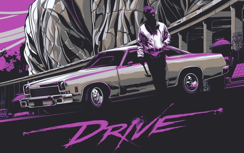 2K, movie, drive, ryan, gosling, background