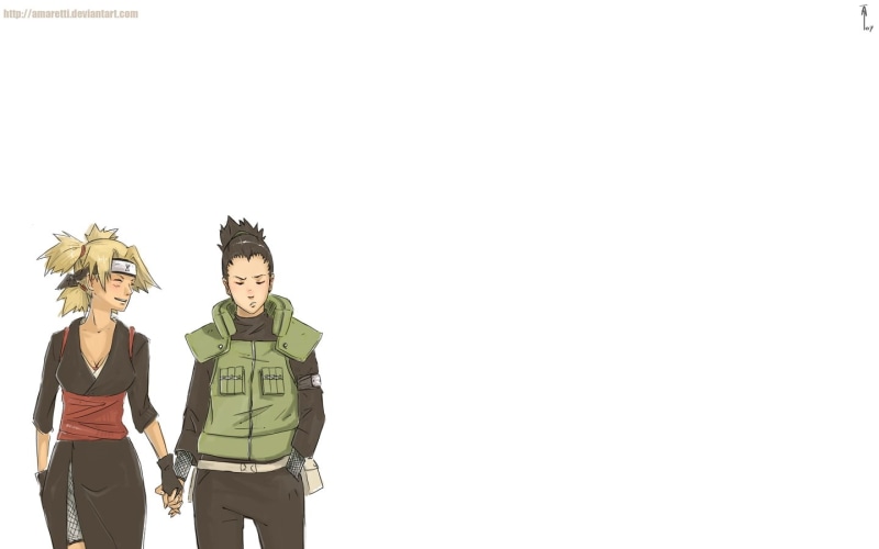 x, hd, shippuden, art, naruto, shikamaru, background, 720P, Temari, white, Naruto: Shippuden, nara, anime