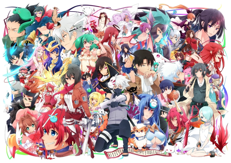 computer Graphic, crowd, adult, multi colored, full length, people, Persona 3, lelouch, image, artwork, Shingeki no Kyojin, fun, backgrounds, animal, Macross