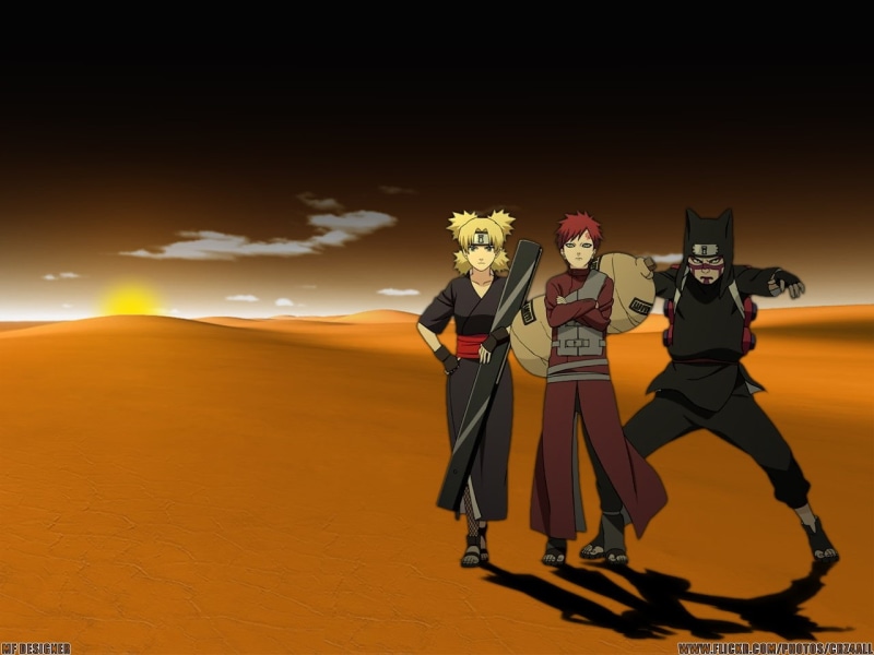 art, anime, kankuro, naruto, desert, x, gaara, 720P, Temari, hd, shippuden