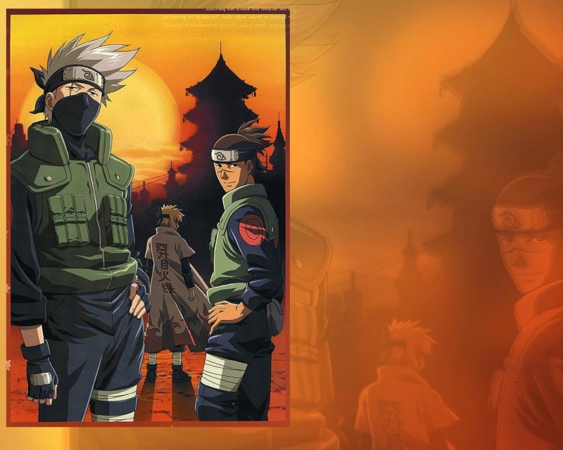 smoke - physical structure, clothing, government, men, uniform, people, anime naruto shippuuden hatake kakashi namikaze minato umino iruka, law, representation