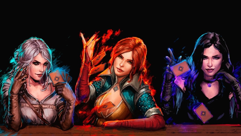 1080P, Cirilla, Triss Merigold, Triss, witcher, sorceress, Yennefer, Gwent, magic, Gwent: The Witcher Card Game, Quint, CRIS, Jennifer, card