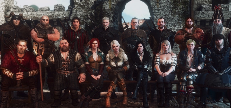 Zoltan Chivay, battle, Lambert, Vigi The Loon, Keira Metz, The Witcher, Eskel, group of people, 4K, Geralt of Rivia, hjalmar an craite, Folan, Letho, Ves