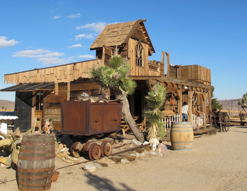 wooden, day, architecture, old, 1080P, building, nature, sky, western town, built structure, lorry, pioneertown, cowboys, transportation, wild west, no people