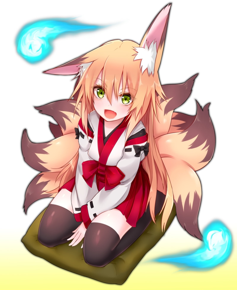 lifestyles, skirt, disguise, studio shot, indoors, green eyes, miko, creativity, animal wildlife, art and craft, stockings, anime, one person, animal ears