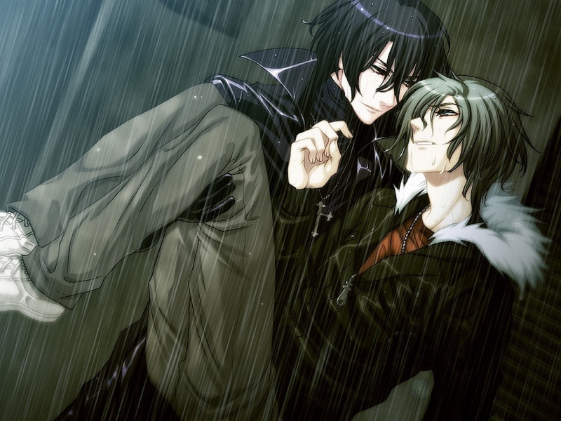 togainu, hd, x, art, brunettes, rain, Akira, anime, yaoi, 720P, chi, boys