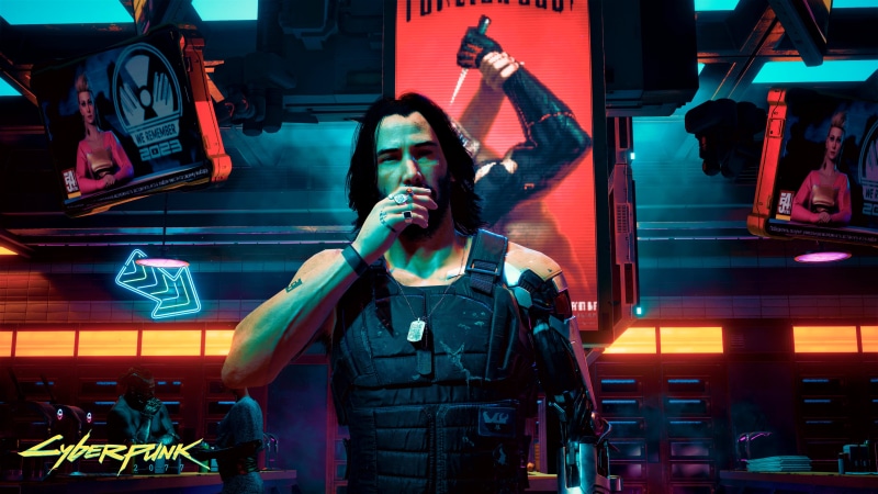 Cyberpunk 2077, Keanu Reeves, 4K, CD Projekt RED, Johnny Silverhand, screen shot