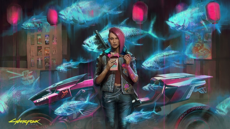 Keanu Reeves, 4K, origami, Cyberpunk 2077