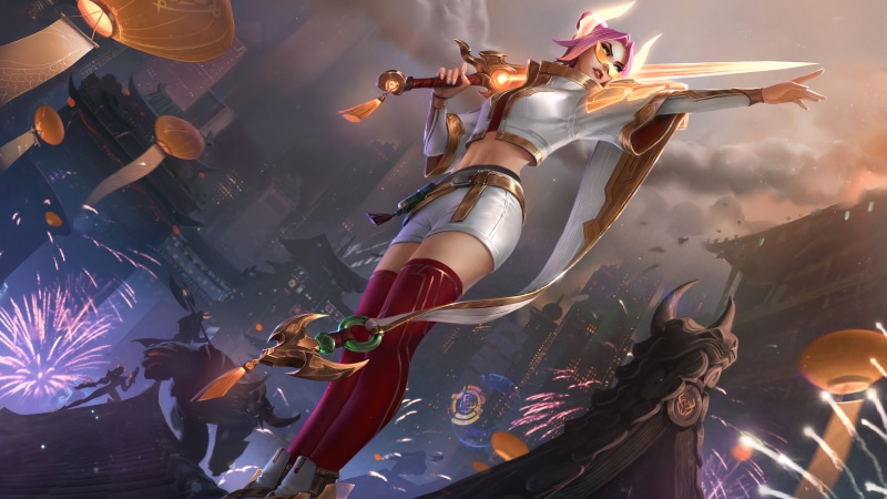 Riot Games, Fiora (League of Legends), Korean, Lunar Beast (Event), China, League of Legends, Japan, 8K, Moon