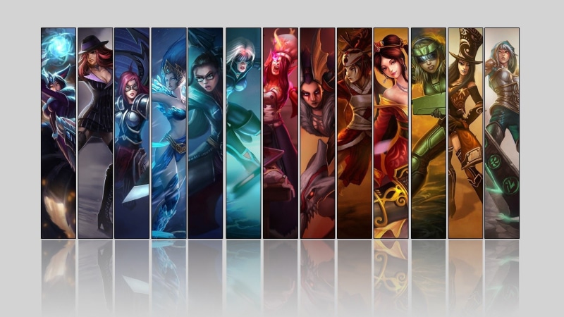 Janna (League Of Legends), Shyvana (League Of Legends), Fiora (League Of Legends), Ahri (League Of Legends), Lux (League Of Legends), Sona (League Of Legends)