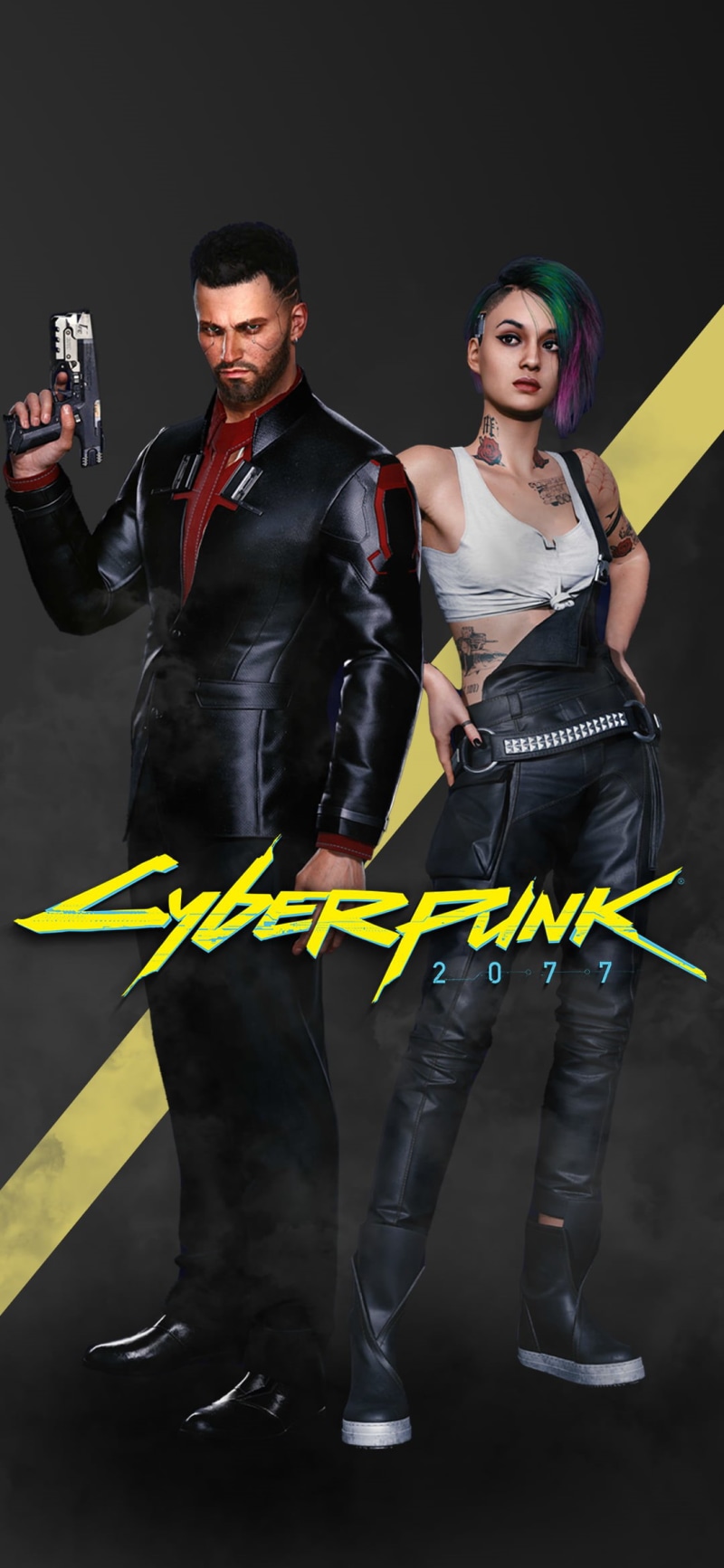 1080P, CD Projekt RED, portrait display, cyberpunk, Judy Alvarez, Cyberpunk 2077, simple background