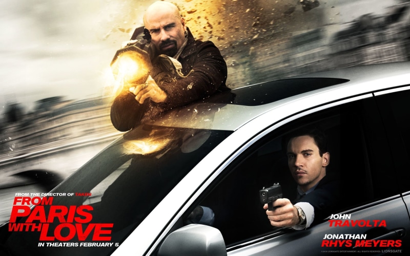 From Paris with Love, Movie, John Travolta, Jonathan Rhys Meyers, 1080P