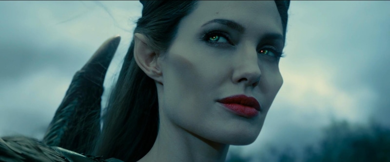 women, one person, Maleficent, hairstyle, contemplation, make-up, 2K, headshot, close-up, body part, focus on foreground, young adult, beauty, adult, Angelina Jolie