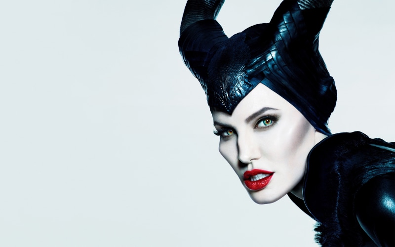 eyes, juicy lips, Disney, 5K, Angelina Jolie, Maleficent, simple background