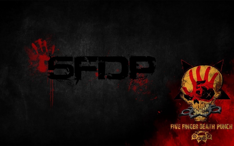 capital letter, 1080P, message, sign, concepts, black Color, red, five, success, skull, human representation, 5 finger death punch, western script