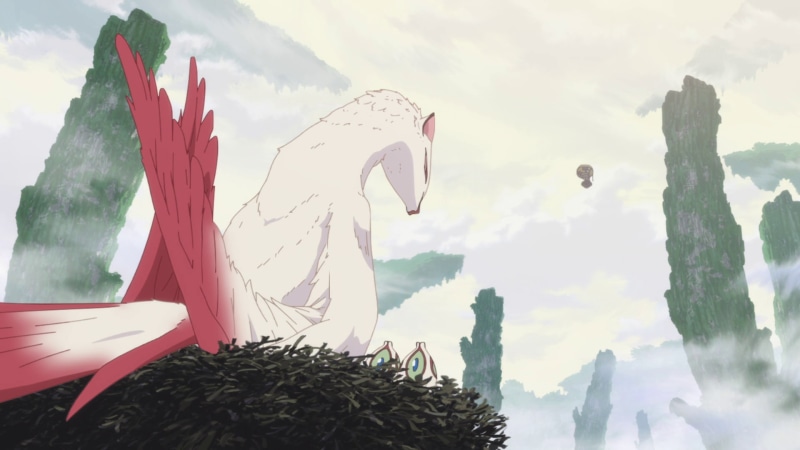 creature, plant, sky, Made in Abyss, cold temperature, tranquility, beauty in nature, transportation, 1080P, mountain, clouds, no people, tree, tranquil scene