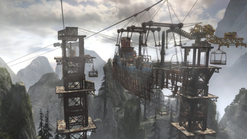 industry, development, Lara Croft, architecture, Square Enix, 1080P, day, transportation, cloud - sky, no people, Tomb Raider, connection, construction industry