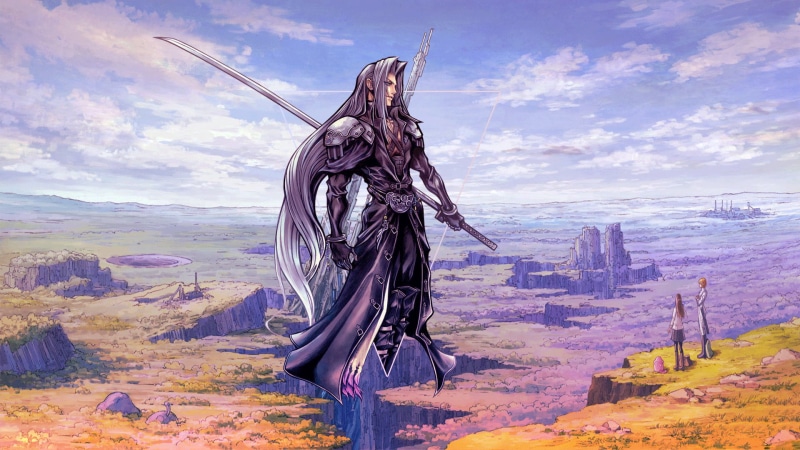 picture-in-picture, Final Fantasy 7: Advent Children, Final Fantasy VII: Remake, 1080P, katana, digital art, Sephiroth, Final Fantasy VII, Square Enix
