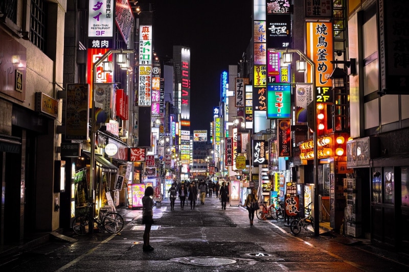 way, panoramic, bridges, streets, light, monuments, tower, building, ray, panorama, architecture, 720P, tokyo, rivers, japon, towers, night, japan, cities