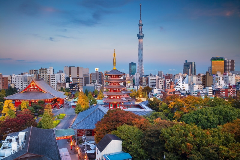 Japan, panorama, Tokyo, home, tower, 1080P, autumn