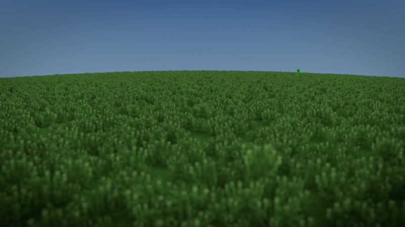 beauty in nature, 1080P, no people, rural scene, scenics - nature, crop, growth, clear sky, Mojang, green color, blue, Grass, horizon, environment, horizon over land