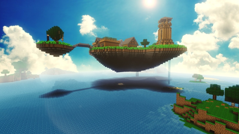 Mojang, Video Game, 1080P, Minecraft, Floating Island