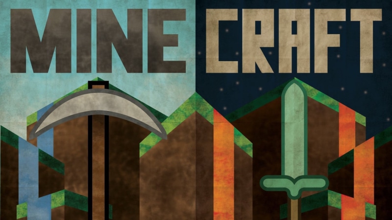 pattern, wall - building feature, communication, wood - material, built structure, western script, Sword, no people, Mojang, text, capital letter