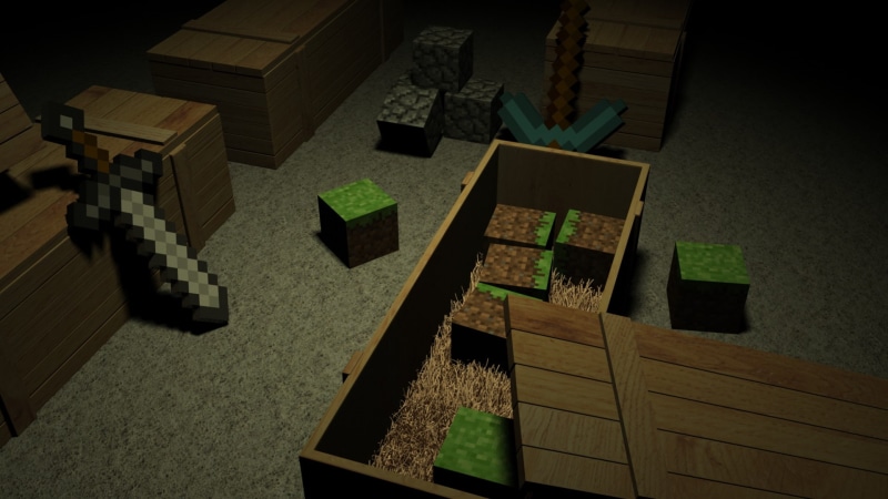 Video Game, Pickaxe, Sword, 1080P, Minecraft, Mojang